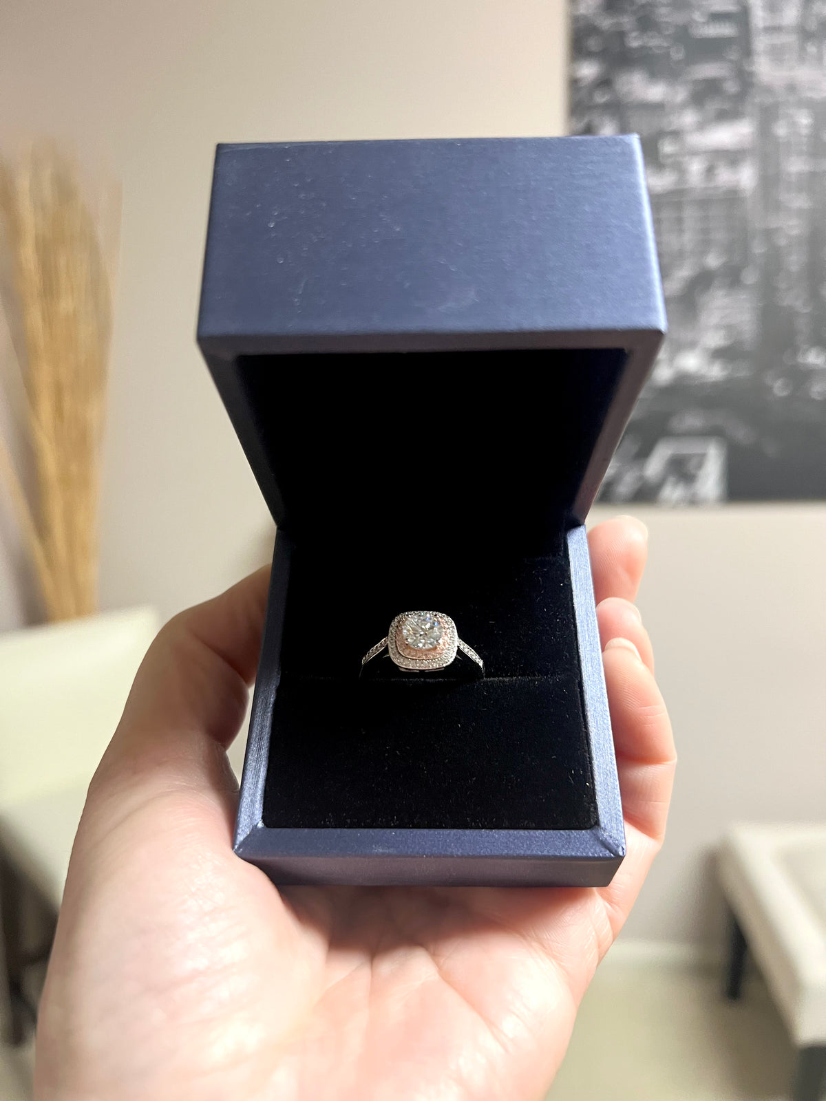 Need You Now Moissanite Geometric Ring
