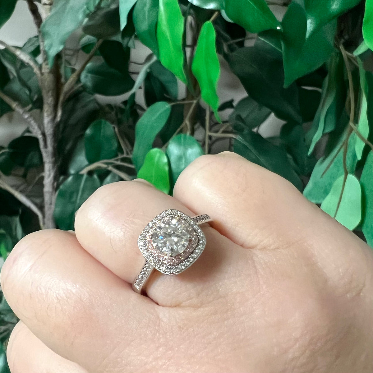 Need You Now Moissanite Geometric Ring