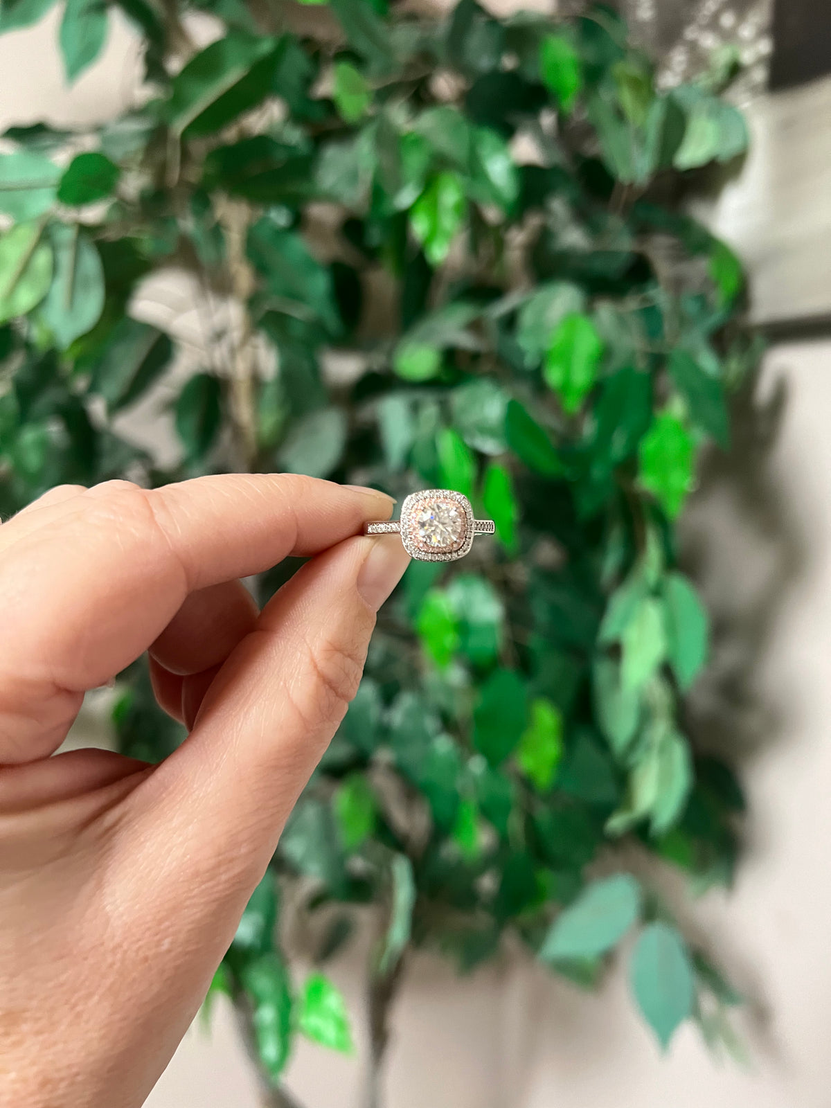 Need You Now Moissanite Geometric Ring