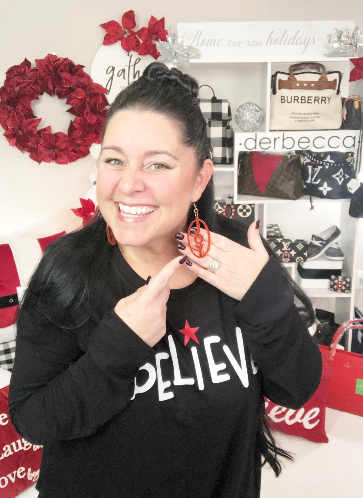 hypoallergenic dixie bliss christmas earrings joy