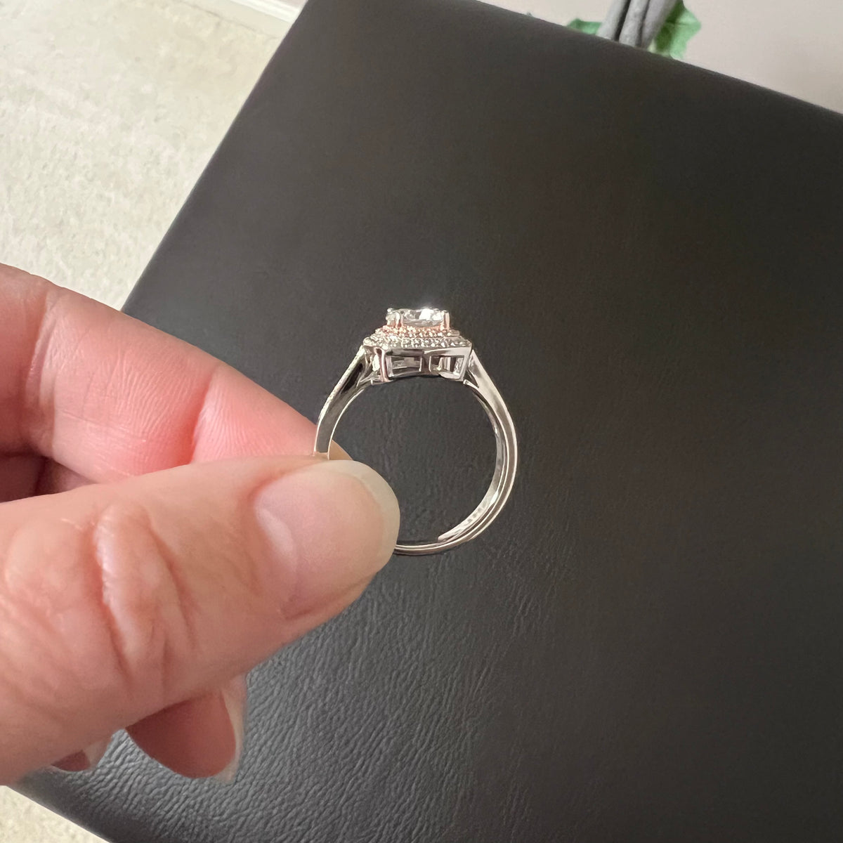 Need You Now Moissanite Geometric Ring