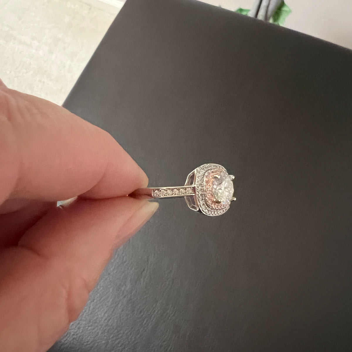 Need You Now Moissanite Geometric Ring