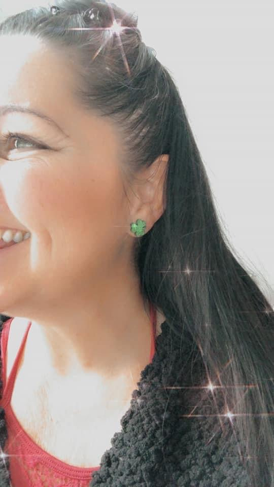 Dixie Bliss Earrings: SPD Shamrocks