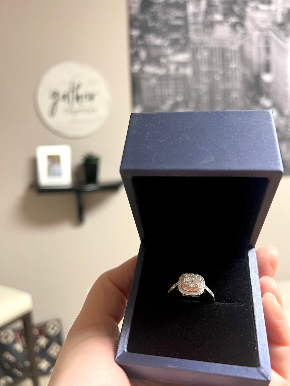 Need You Now Moissanite Geometric Ring