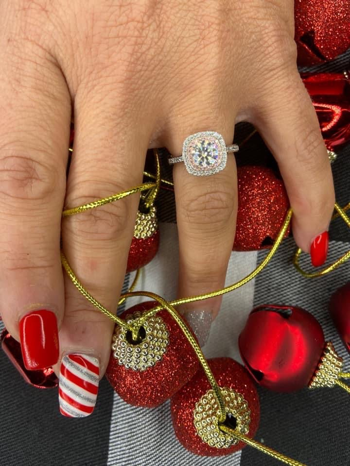 Need You Now Moissanite Geometric Ring