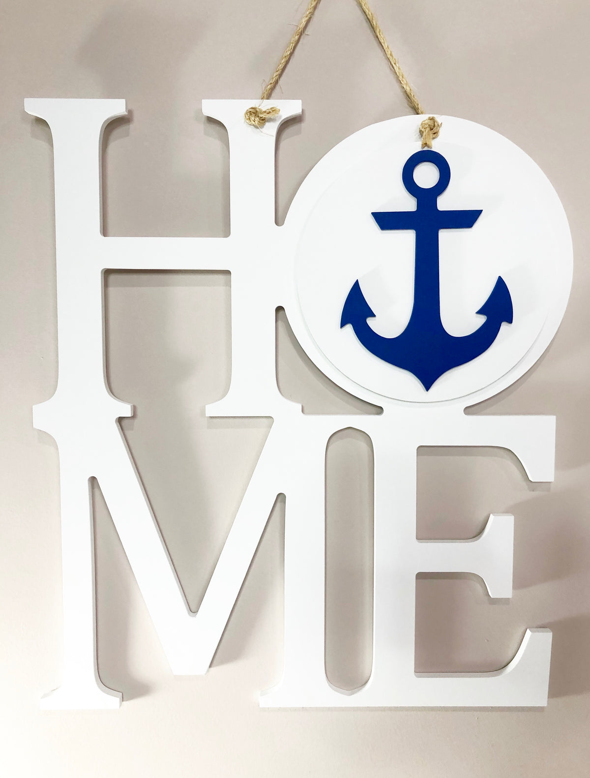 Interchangeable Home Sign Wooden Medallions Inserts Made in USA Home Decor HOME Mix & Match Anchor