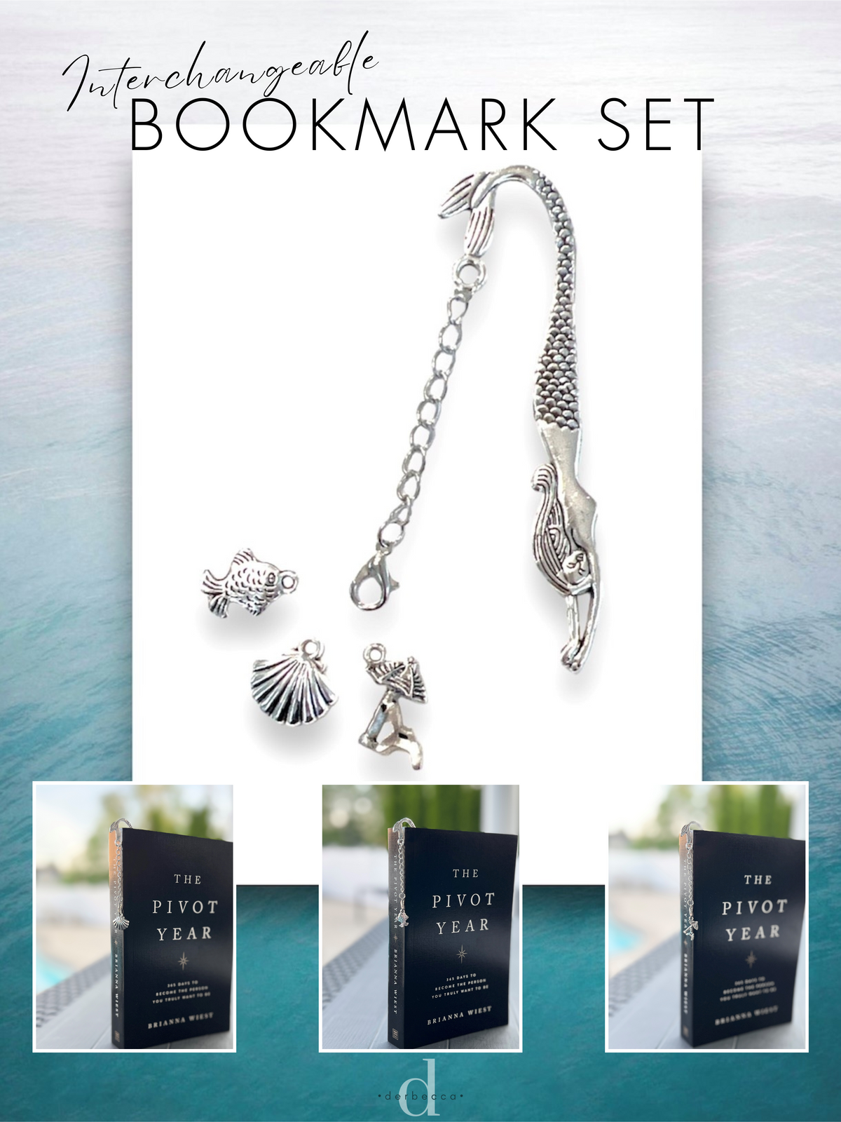 Interchangeable Bookmark Charm Set | Mermaid