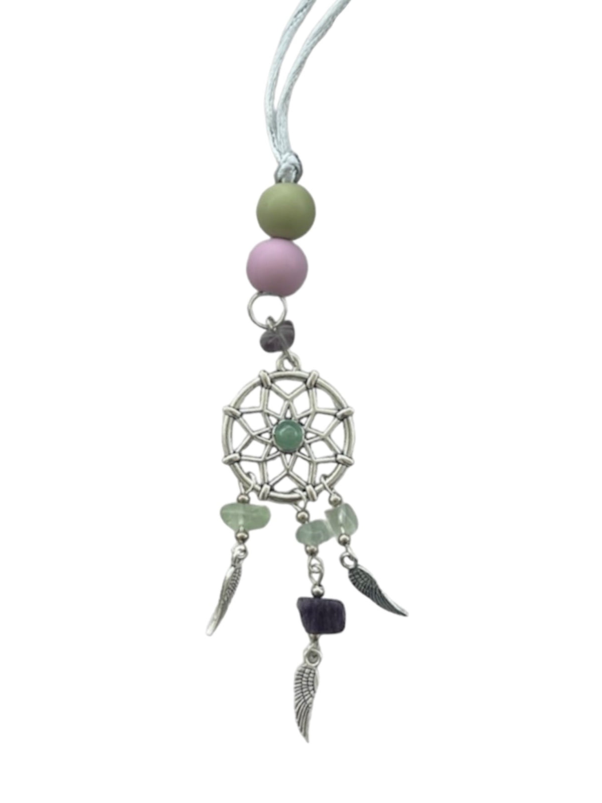 Dreamcatcher Car Hanging Charm Pendant Dangle Green Emerald Purple Amethyst Natural Stone