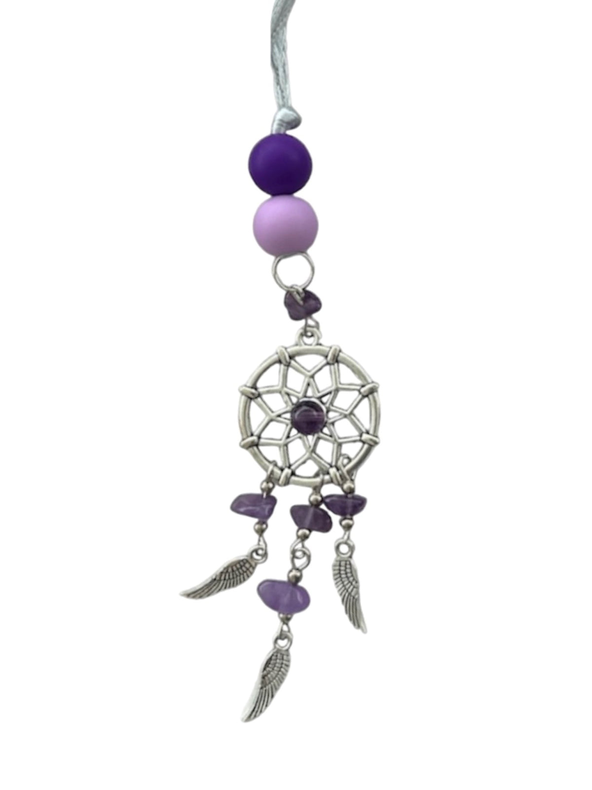 Dreamcatcher Car Hanging Charm Pendant Dangle Purple Amethyst Natural Stone