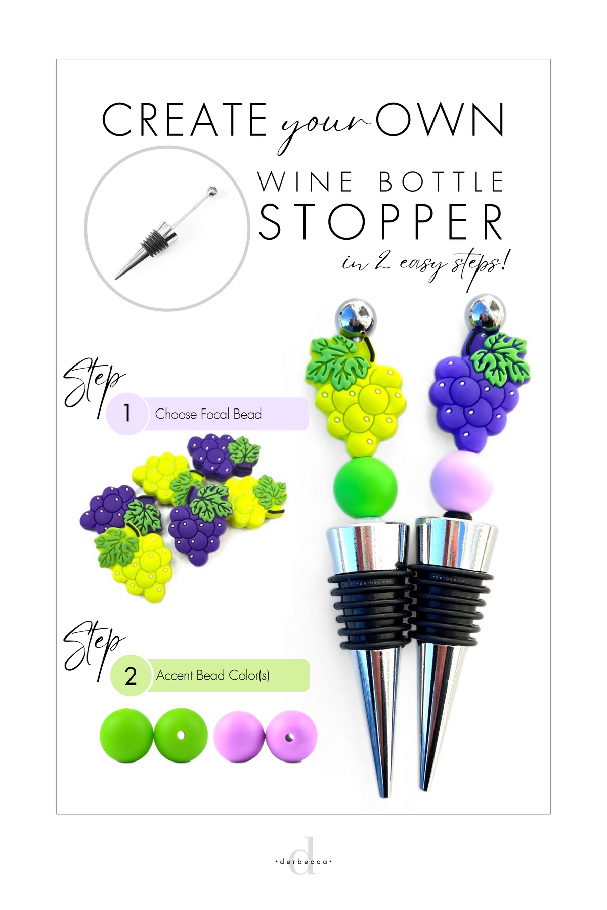 Create Your Own Wine Bottle Stopper personalized customized made to order with Silicone Focal and Accent or Spacer Beads 12mm & 15mm optional rhinestone spacers with a selection of silicone focal beads including cats, dogs, animals, characters, designer brands, sports, teams, occupations, disney, grapes, jeep, motorcyles, deadpool, stitch, winnie the pooh, hello kitty, floral daisy sunflowers, sushi, princess, military, snarky, eagles, flyers, and more.
