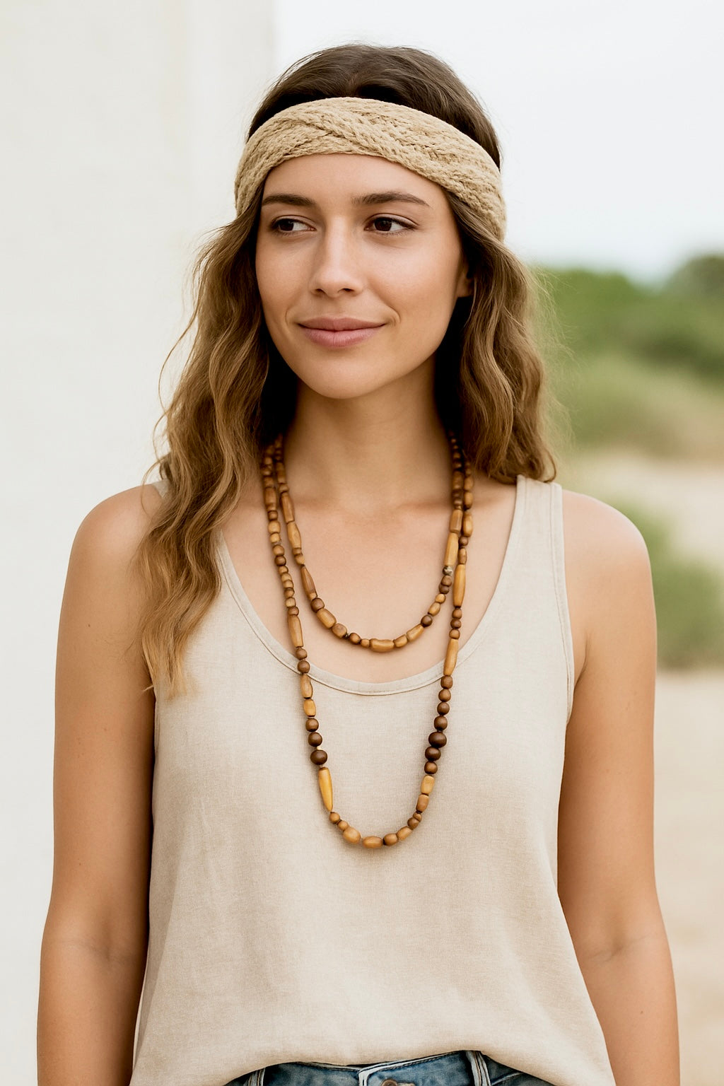Boho Wooden Bead Necklace