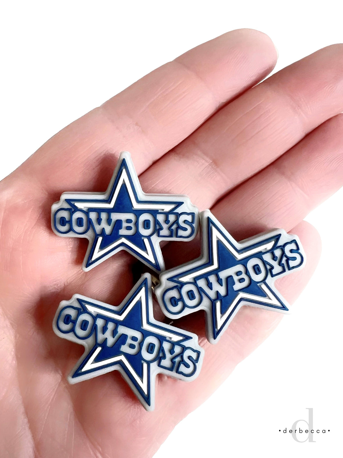 Dallas Cowboys Silicone Focal Bead for Keychain Keyring Bead Bar or Bead Pens