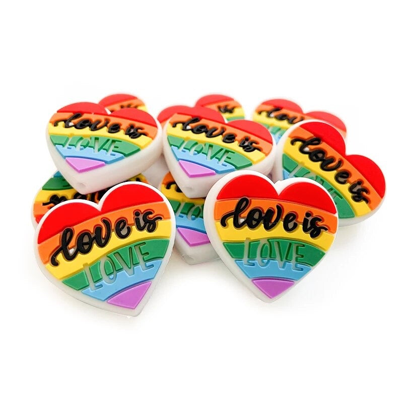Love is Love Silicone Beads
