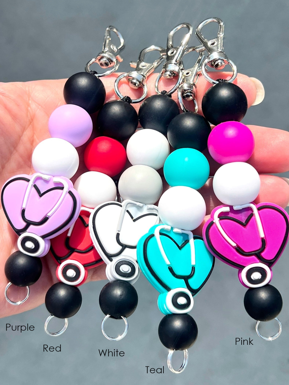 Stethoscope Silicone Keychain