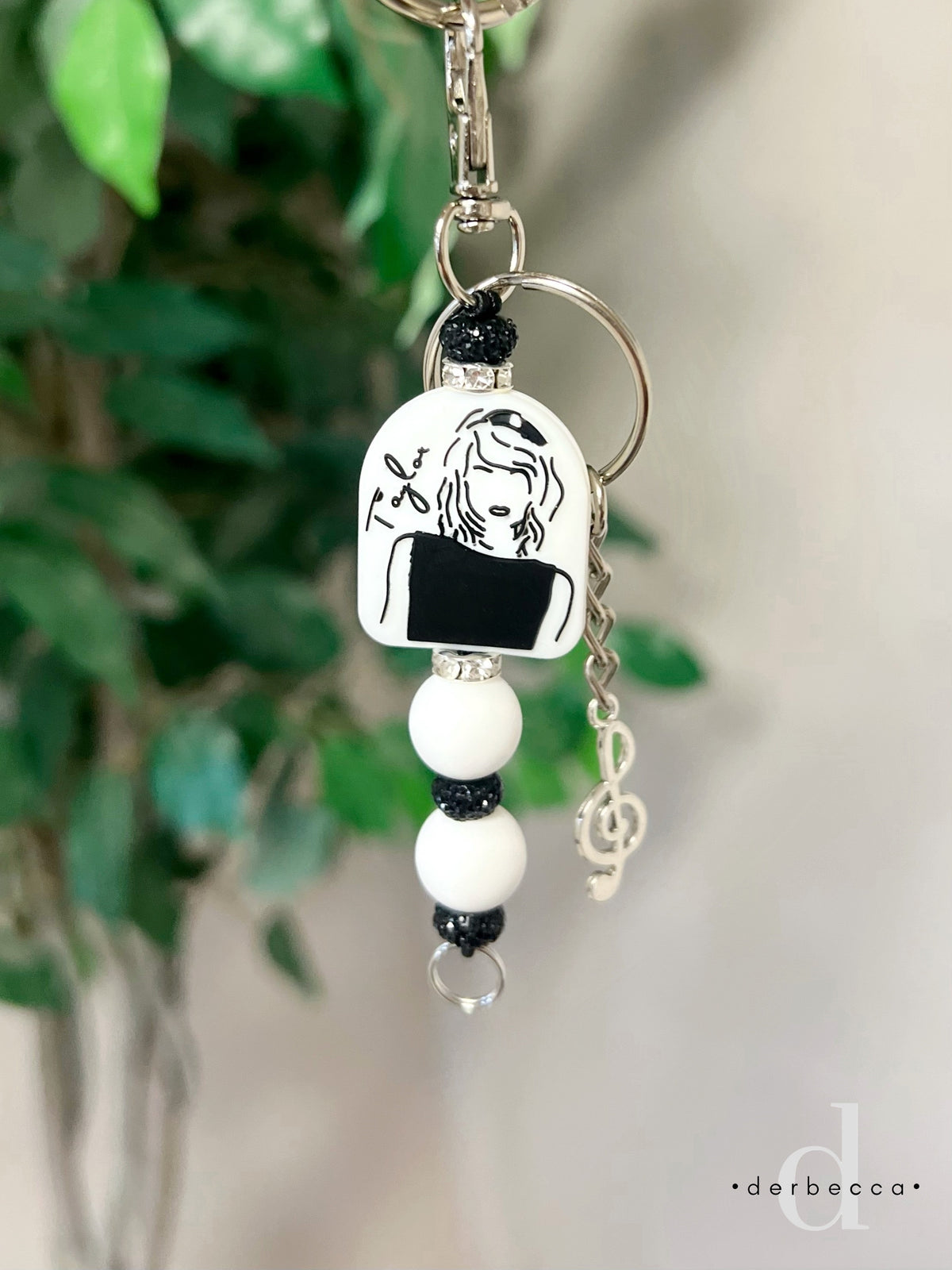 Music Lover Keychain Taylor Swift Tween Gift Clip On Accessory for Purse or Bookbag Backpack