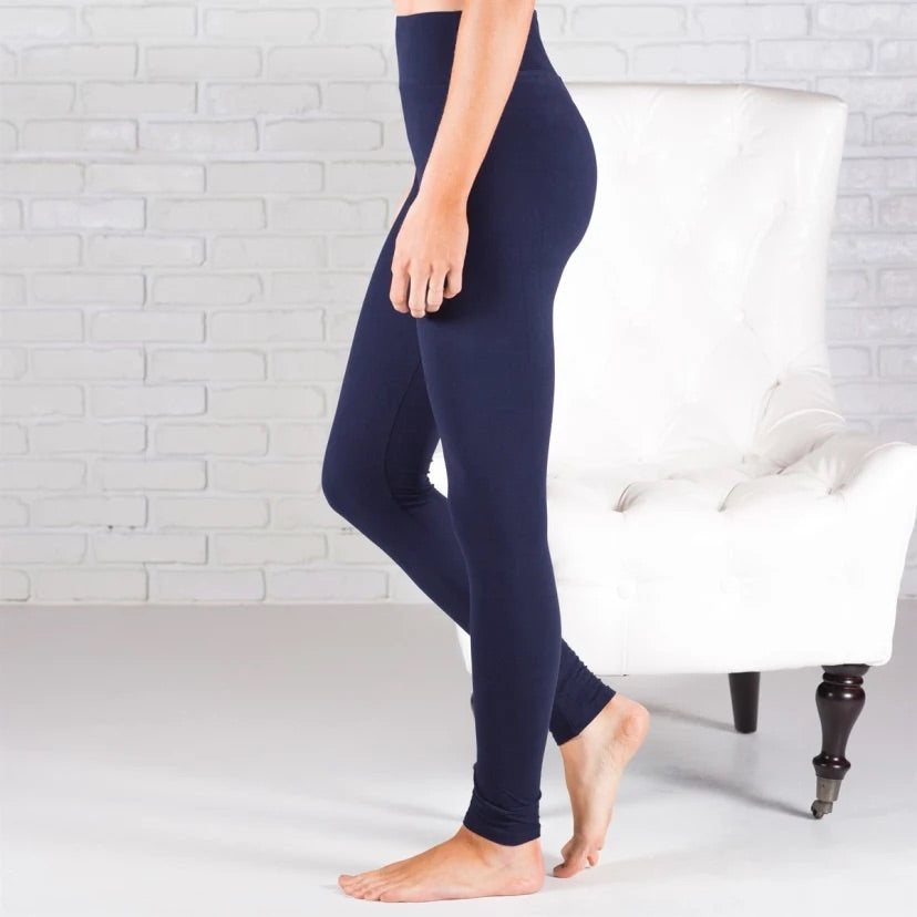 Solid Athleisure Leggings Buttery Soft Brushed Microfiber 3 Inch Waistband True to Size  OS 0-10 TC 12-18 PLUS 18-28
