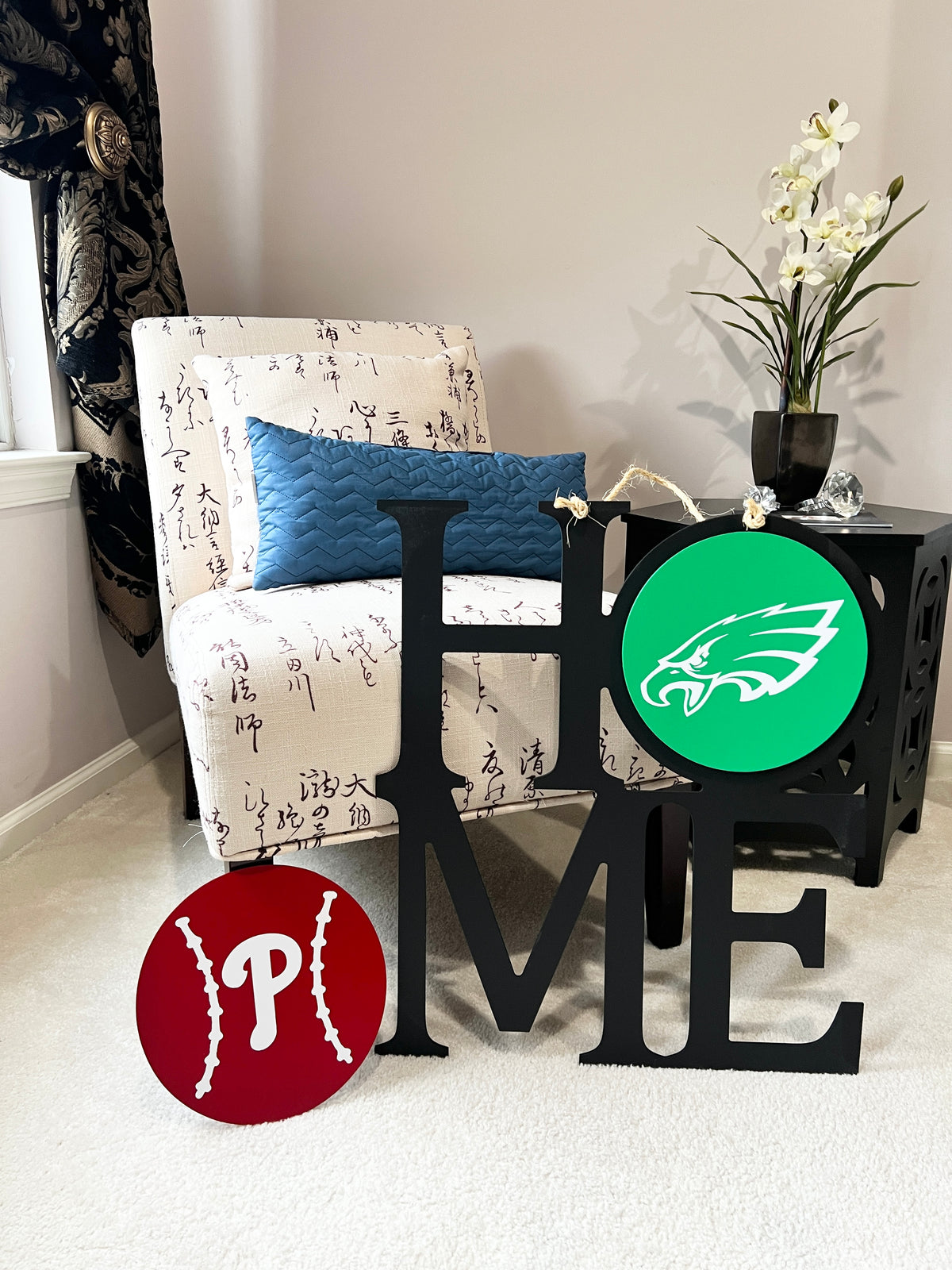 Philadelphia Eagles Phillies Home Sign Medallion Sports Team Philly Pride Philly Sports Home Decor