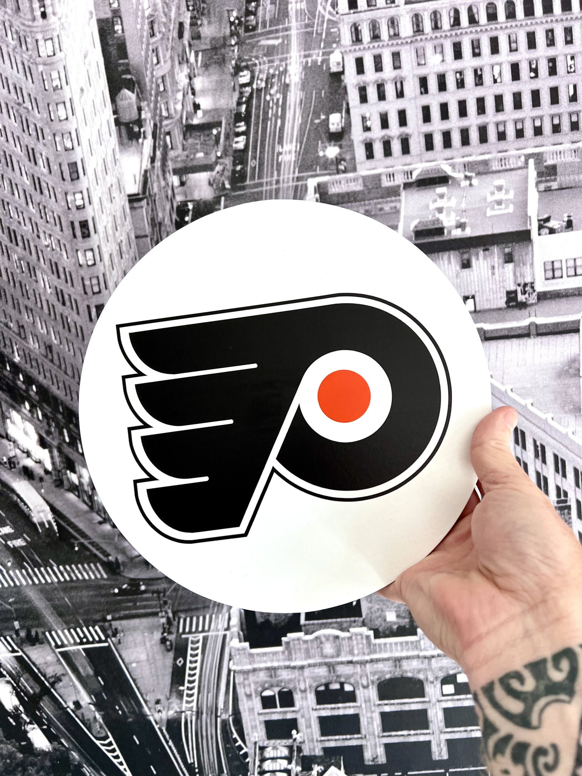 Philadelphia Flyers Hockey Home Sign Medallion Sports Team Philly Pride Philly Sports Home Decor