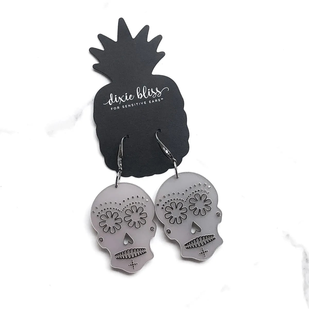 Dixie Bliss Earrings: Halloween Sugar Skull Mary