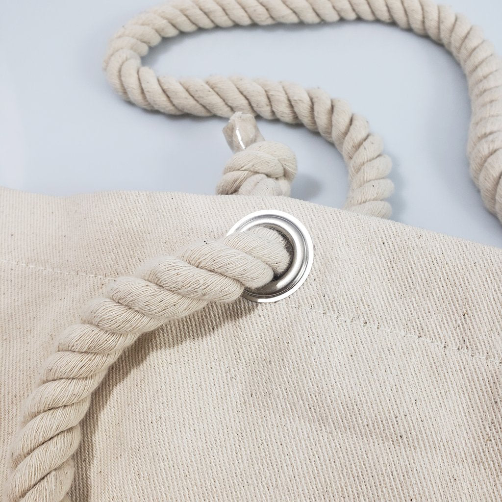 Canvas Rope Handle Tote Bag: EnviroDolphin