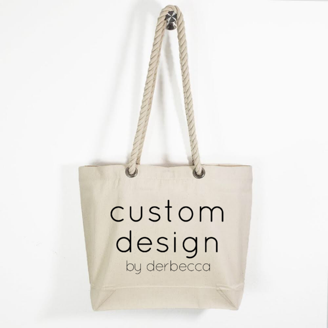 Canvas Rope Handle Tote Bag: Custom Design