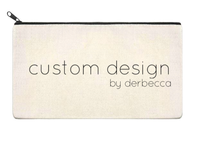 Canvas Zippered Pouch: Custom Design