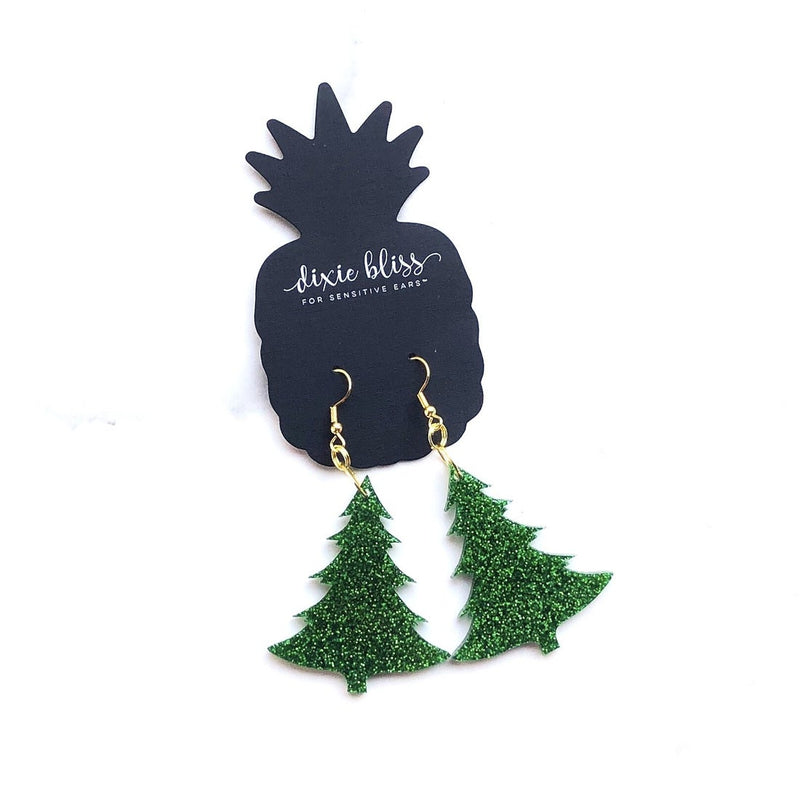 christmas tree earrings green dixie bliss