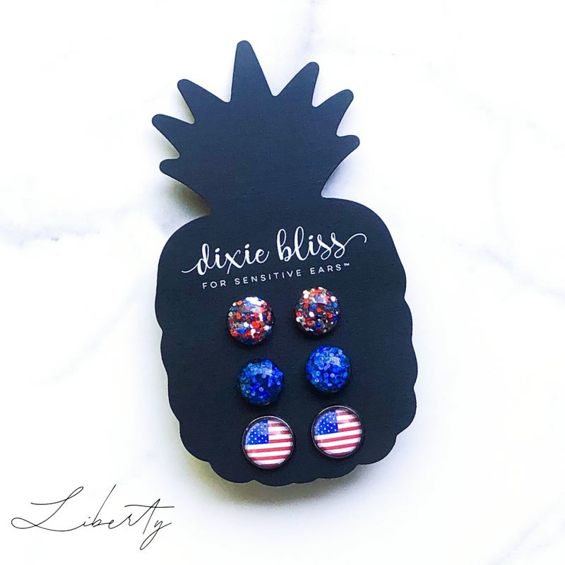 Dixie Bliss Earrings: USA Liberty