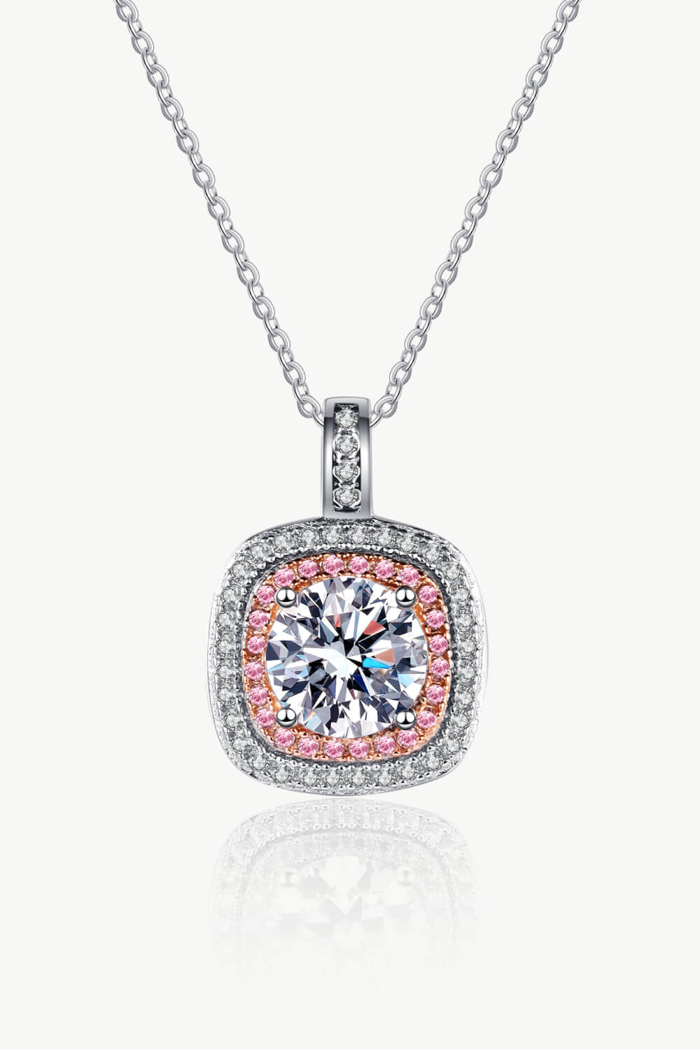 Need You Now Moissanite Geometric Pendant Necklace