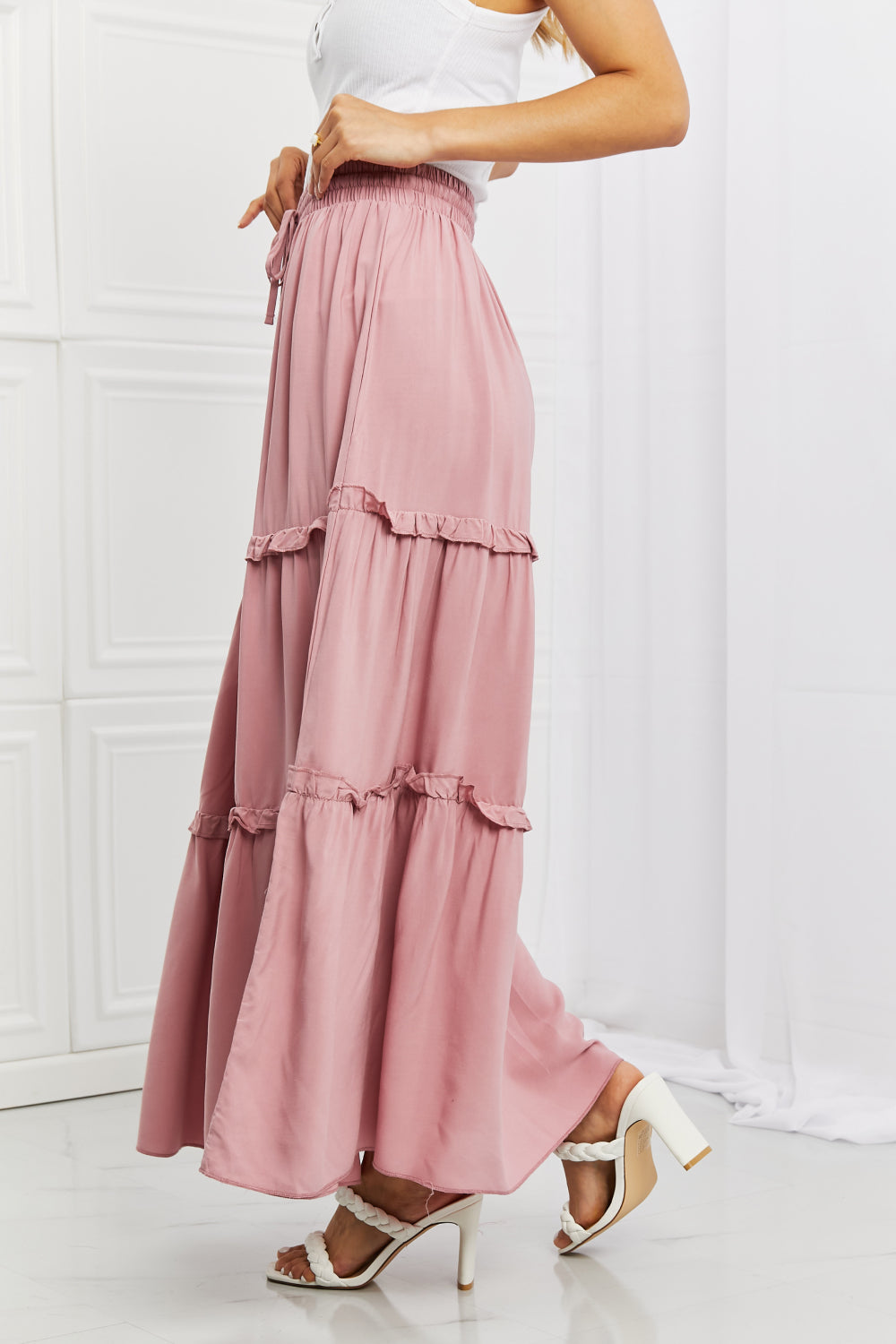 Mariella Maxi Skirt in Mauve Pink