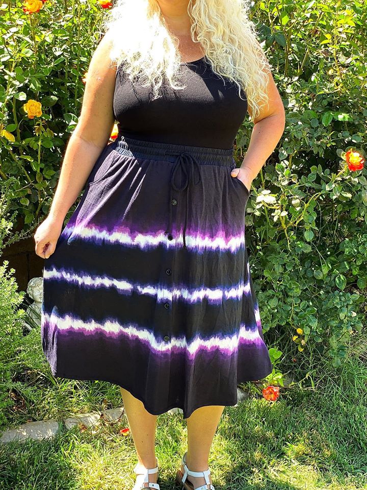 Marsha Skirt 3XL Purple Tie Dye