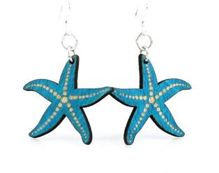 Wooden Starfish Earrings