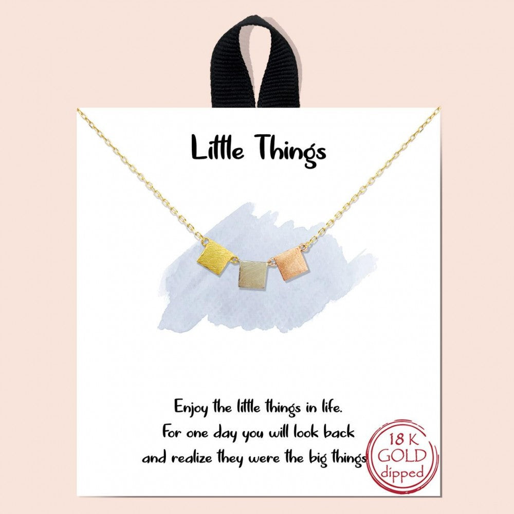 Little Things Message Necklace