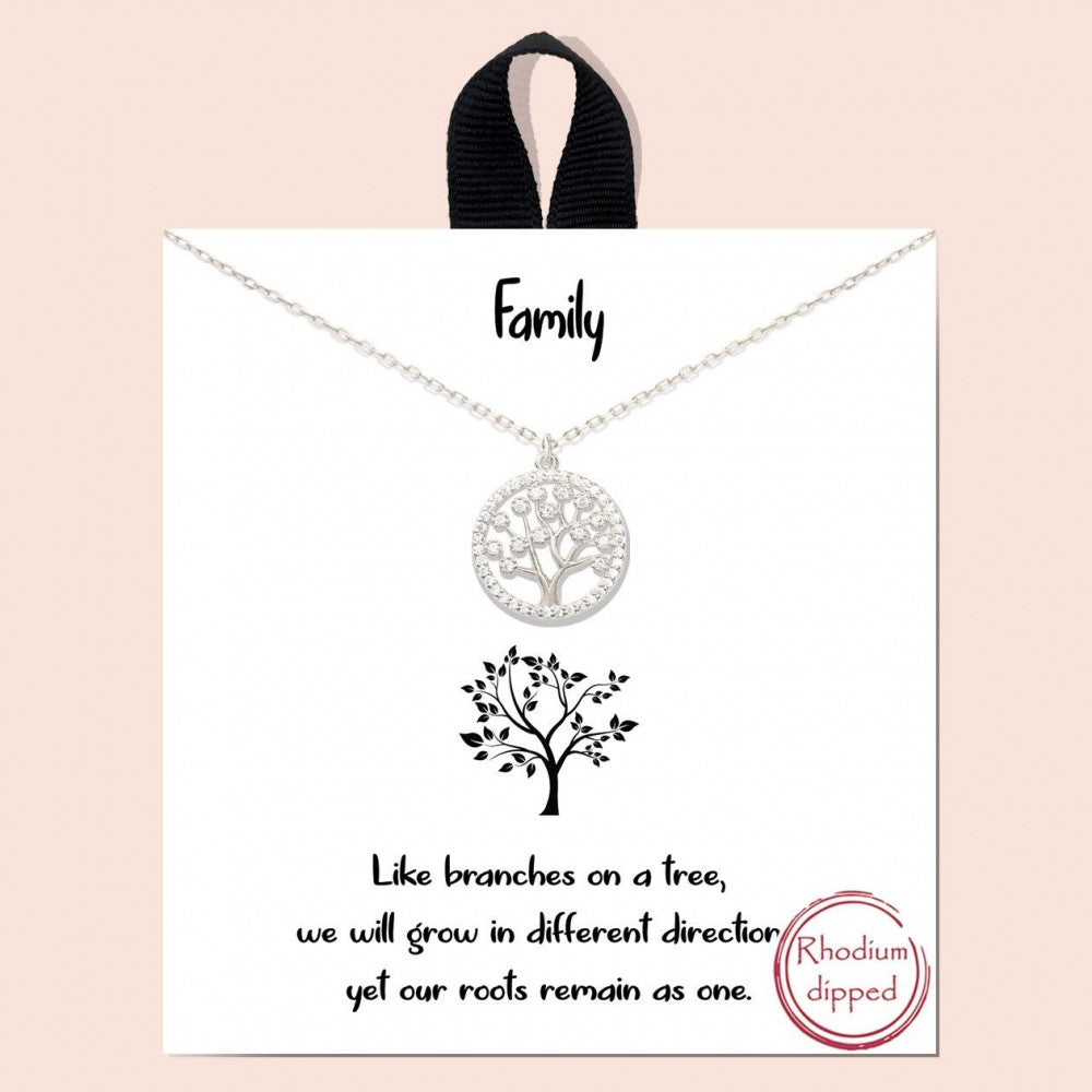 Family Tree of Life Message Necklace