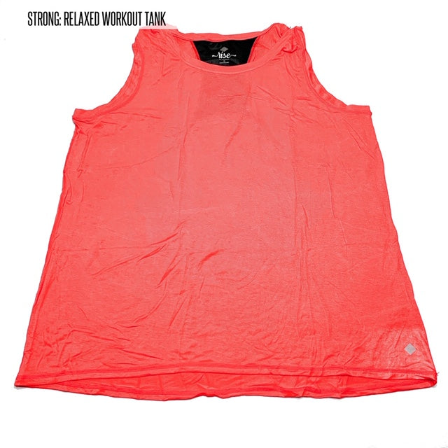 Strong Relaxed Fitness Tank 2XL Coral