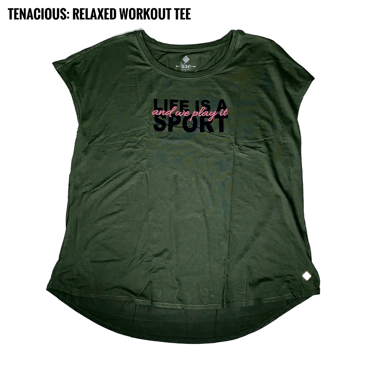 Tenacious Relaxed Workout Tee Large Life Is A Sport