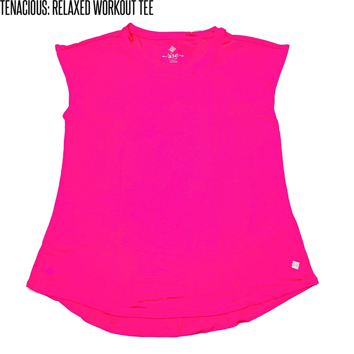 Tenacious Relaxed Workout Tee Large Pink