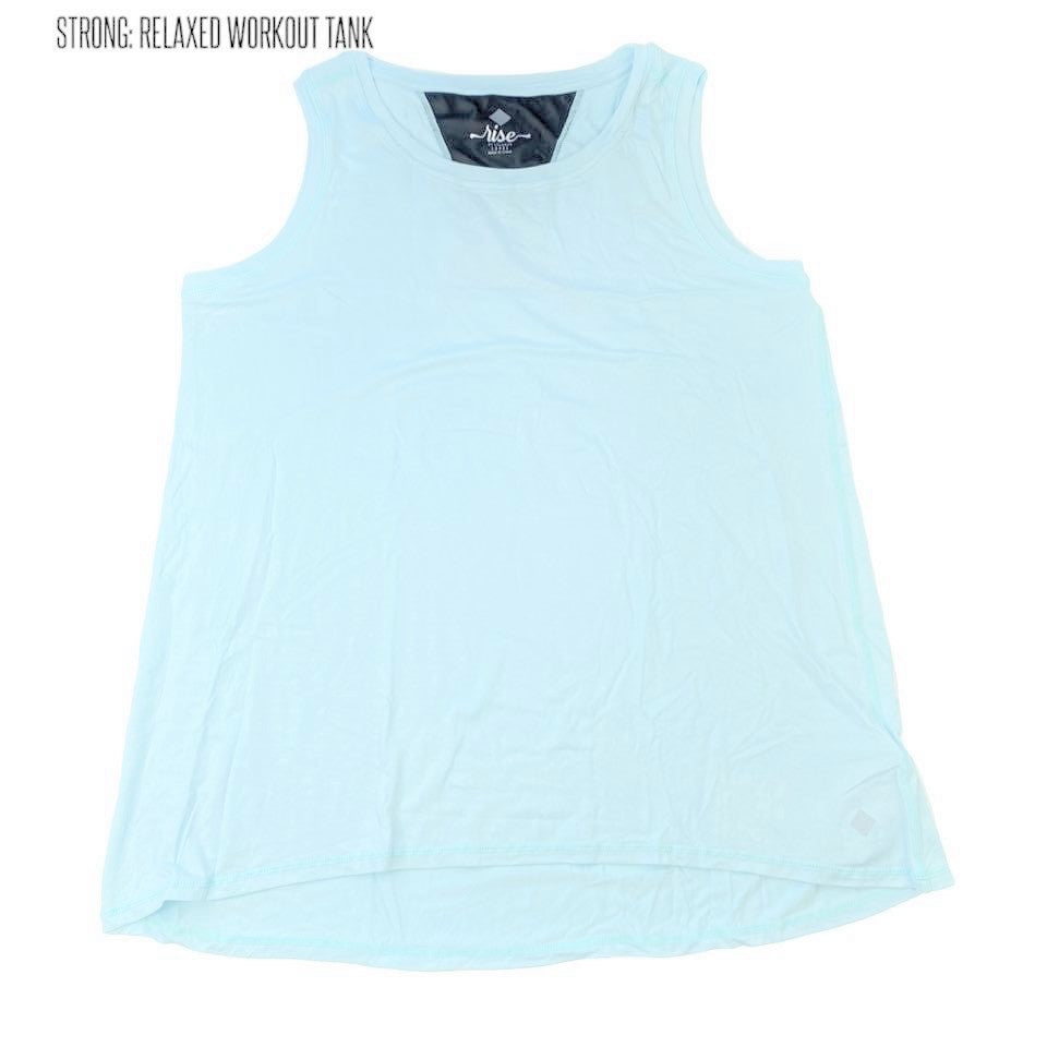 Strong Relaxed Fitness Tank Small Blue Mint