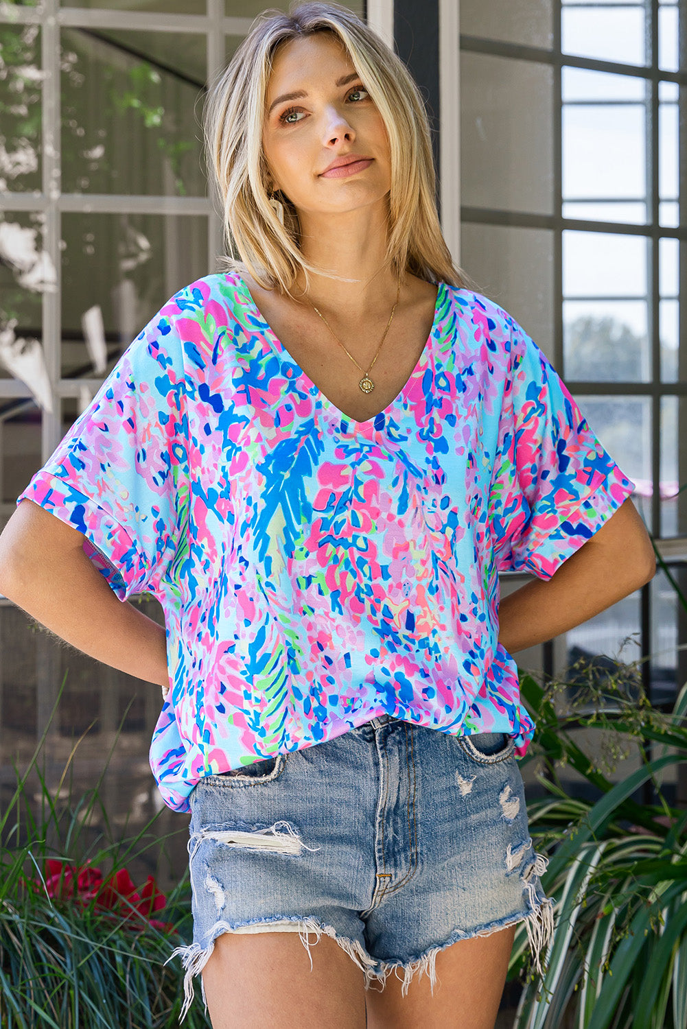 A New Day Spring Floral Top
