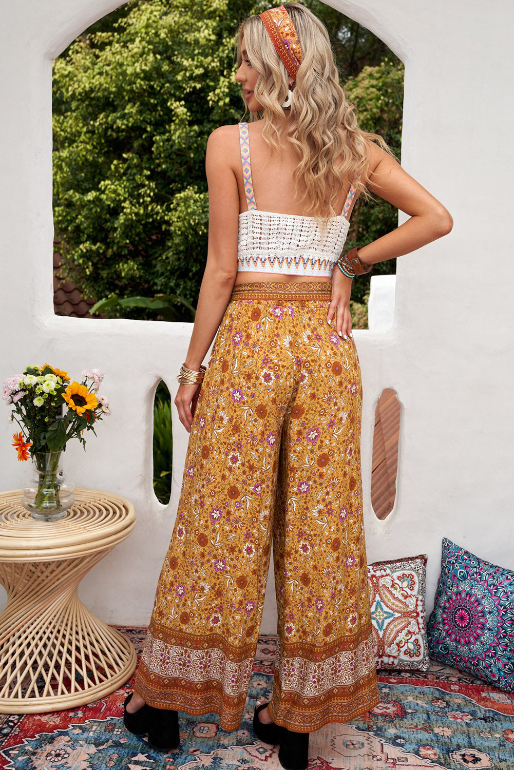 Boho wide leg outlet pants