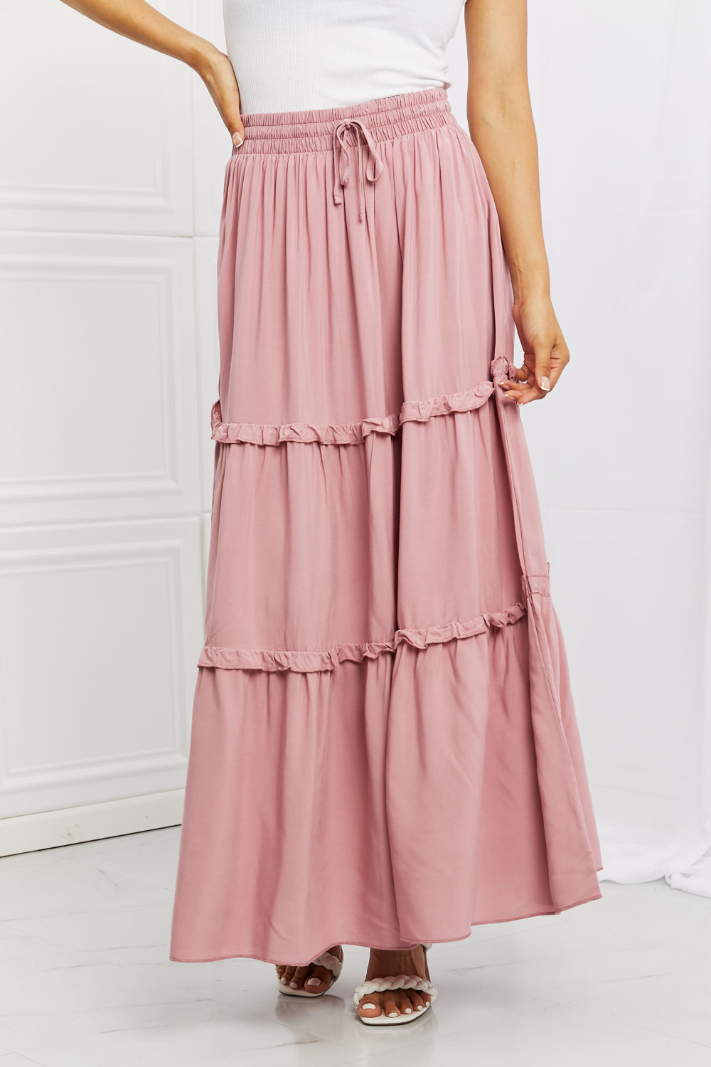 Mariella Maxi Skirt in Mauve Pink
