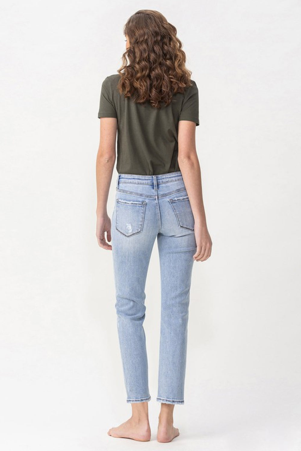 Andrea Midrise Crop Straight Jeans