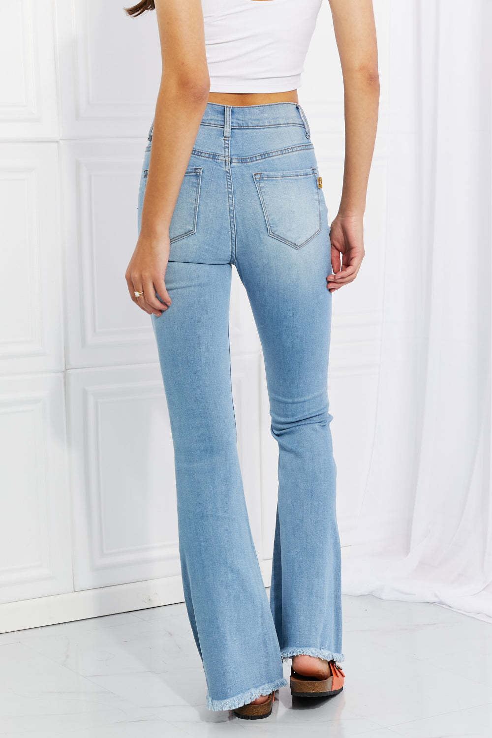 Jess Button Fly Flare Jeans