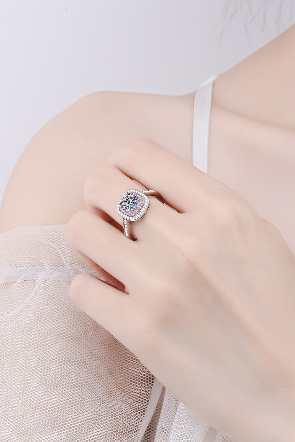 Need You Now Moissanite Geometric Ring