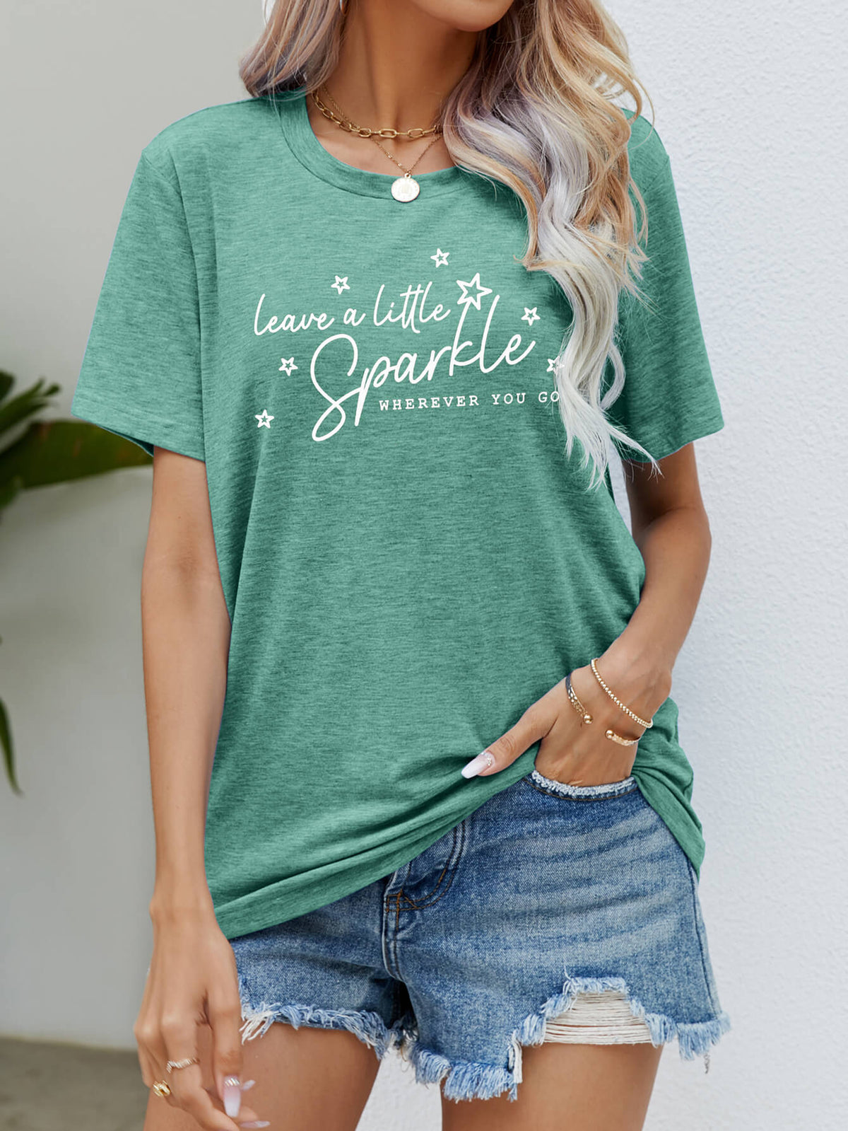 Leave a Little Sparkle Graphic Tee | 6 colors |