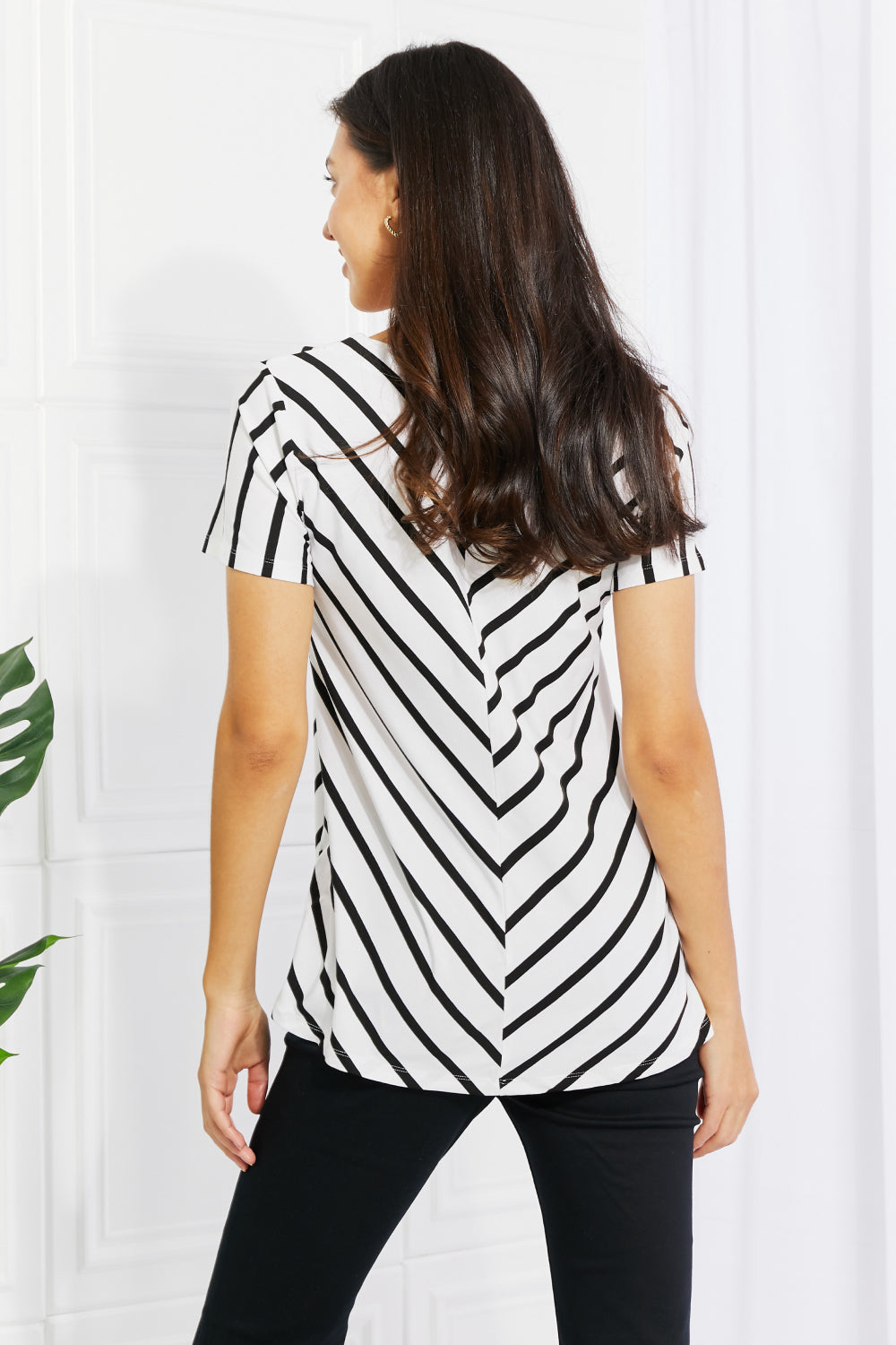 Casually Chic Chevron V-Neck Tee
