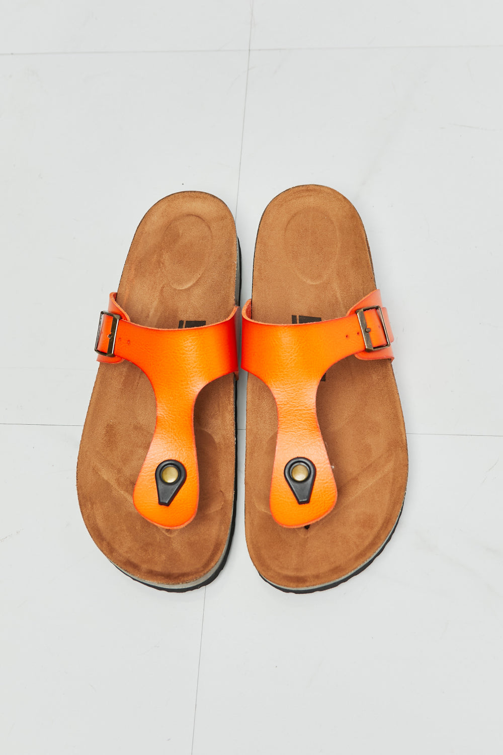 Drift Away T-Strap Sandal in Orange