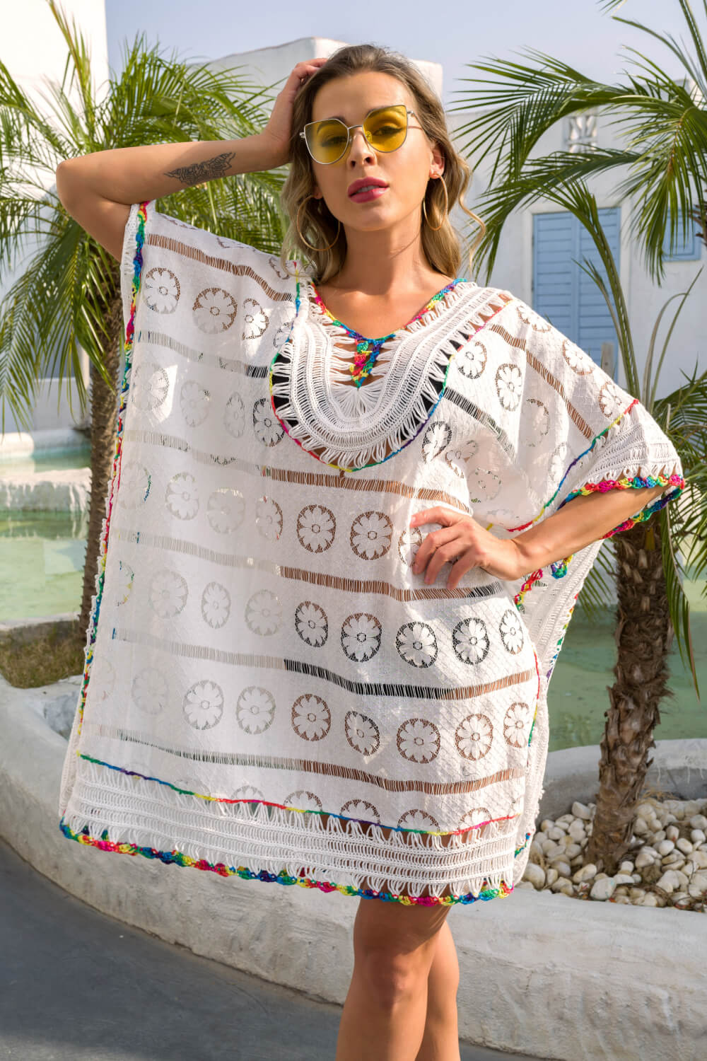 Renboga Open Knit Cover-Up