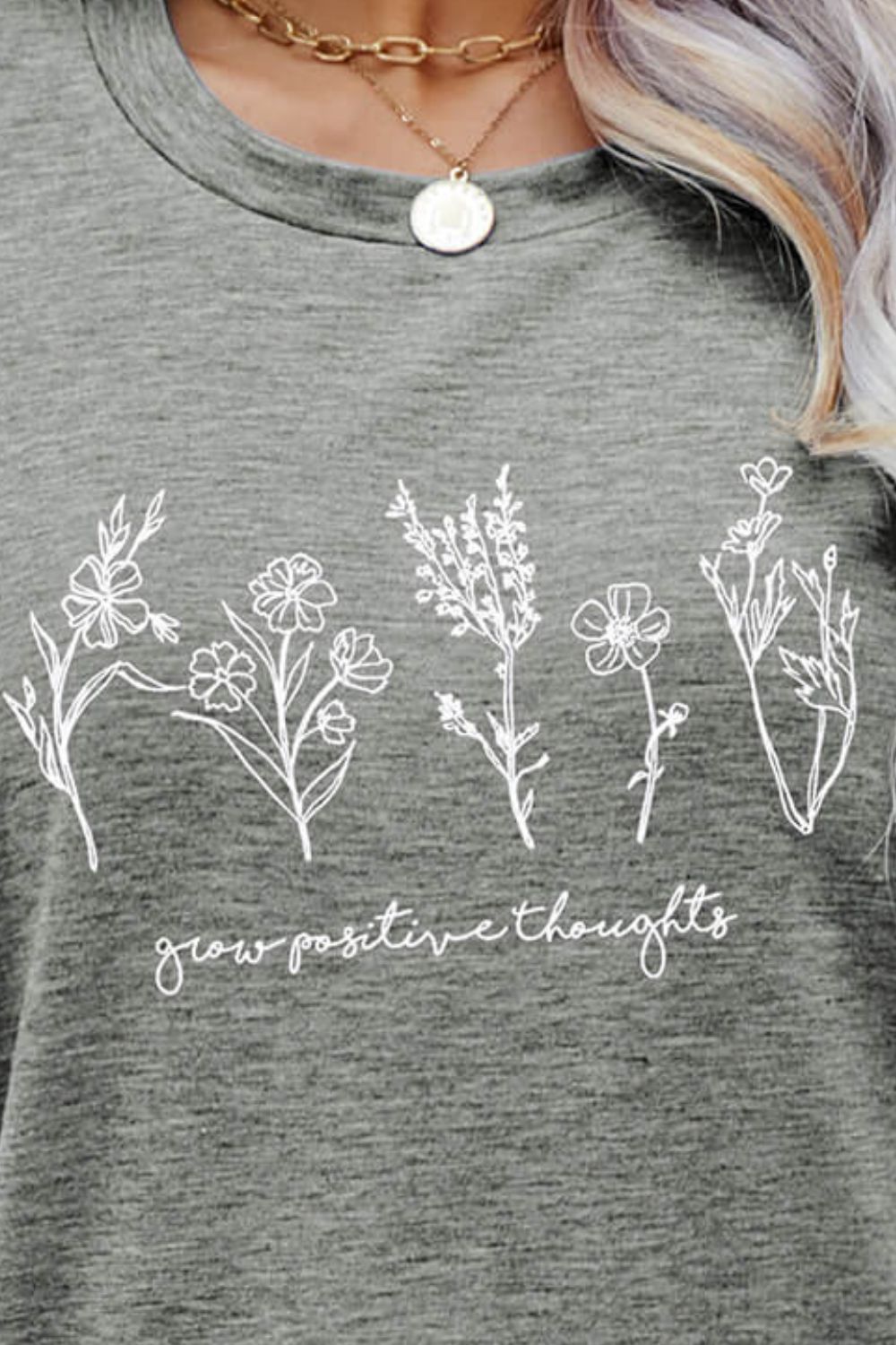 Grow Positive Thoughts Graphic Tee | 6 colors |