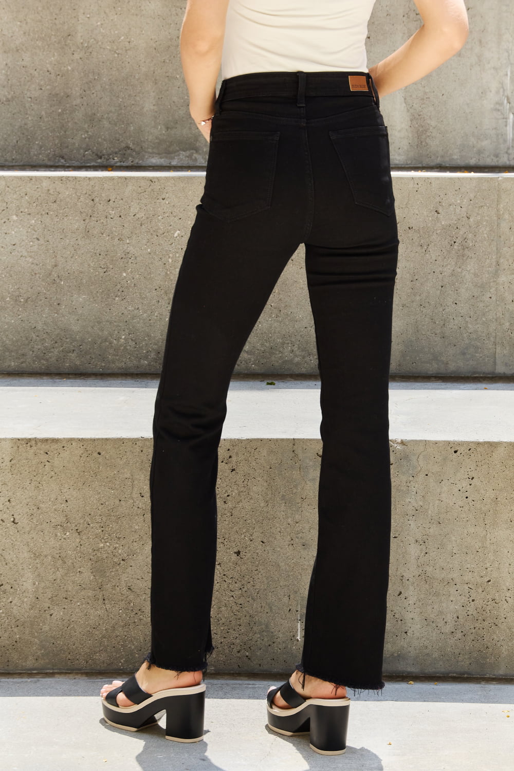 Judy Blue Lauren High Waist Button Fly Bootcut Jeans